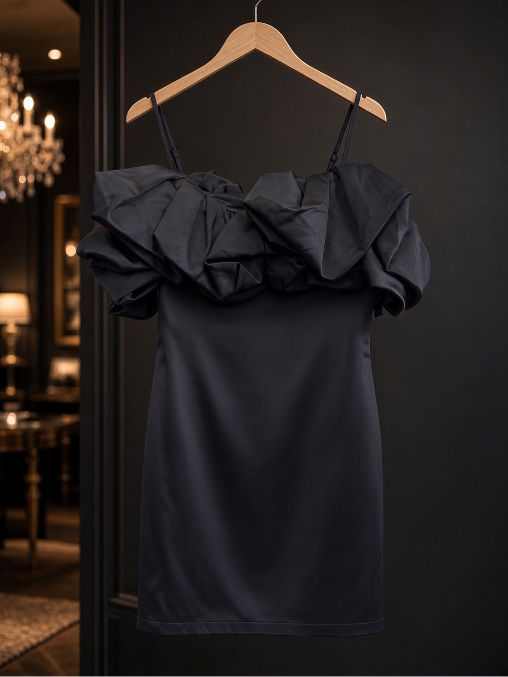 Ruffled bodycon mini dress Large